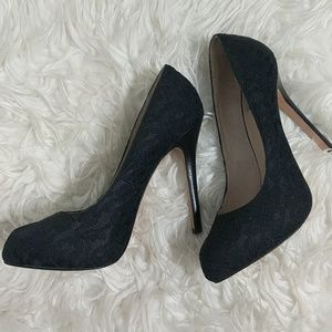 Dolce Vita Lace Platform Pumps High Heels Black 8